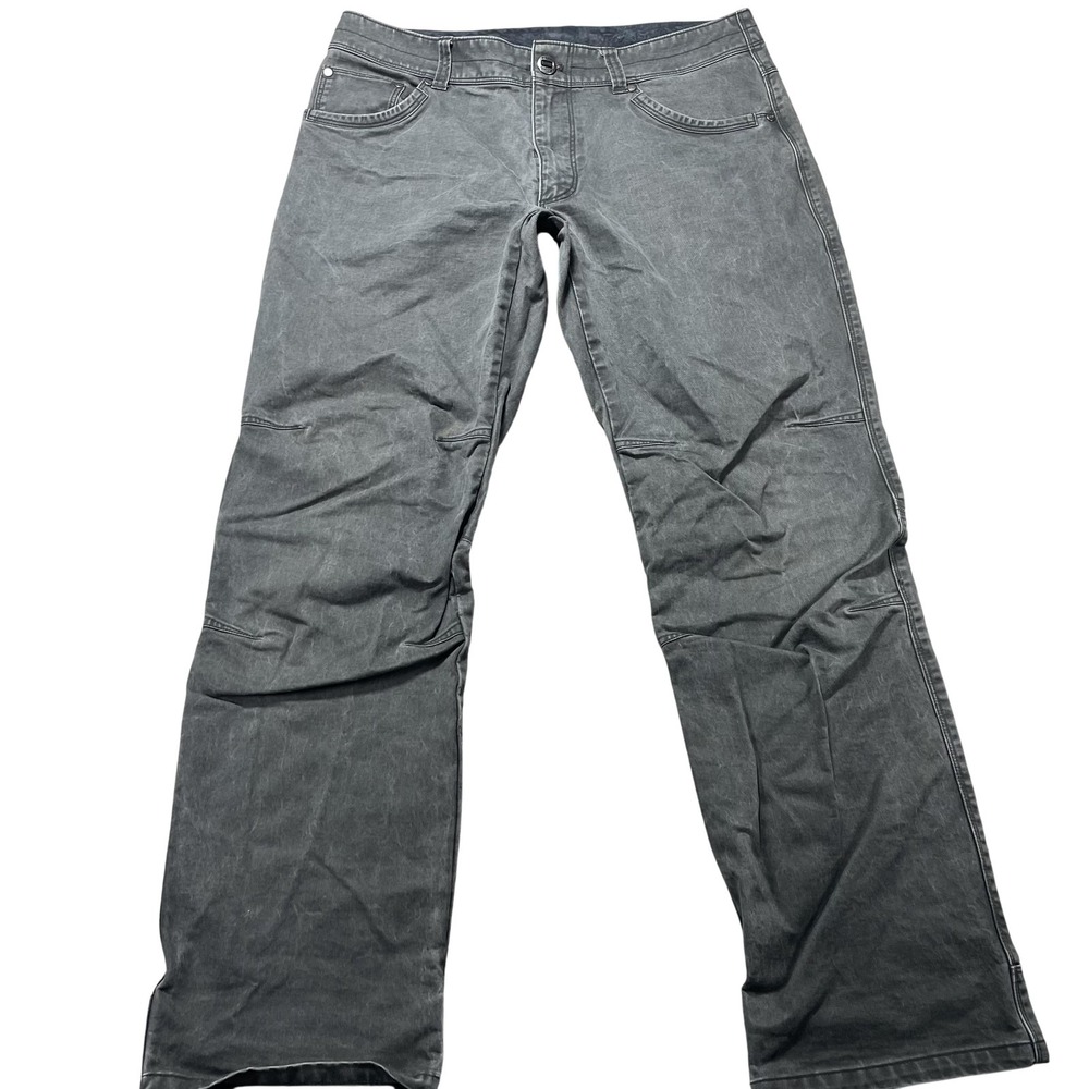 Kuhl Rydr Pants Mens 34x32 Gray Canvas Relaxed Fit Workwear Outdoor Hiking